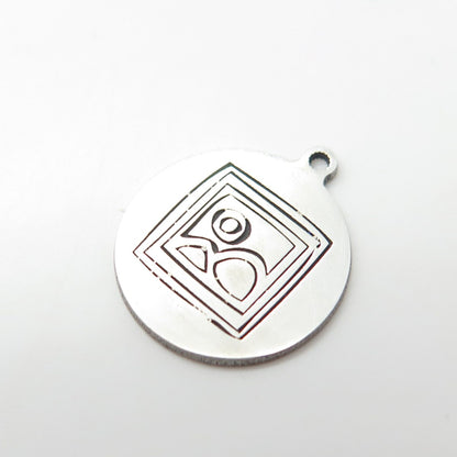 925 Sterling Silver USA Two In Town Sunrise Scenery Charm Pendant