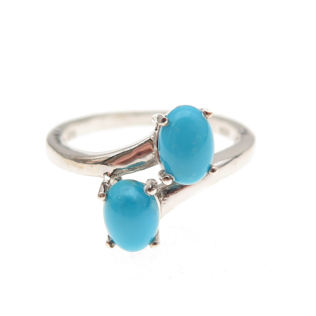 Chuck Clemency 925 Sterling Silver Real Sleeping Beauty Turquoise Ring Size 8