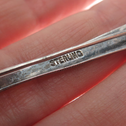 MANCHESTER 925 Sterling Silver Antique 1934 Salt & Spices Spoon Pin Brooch