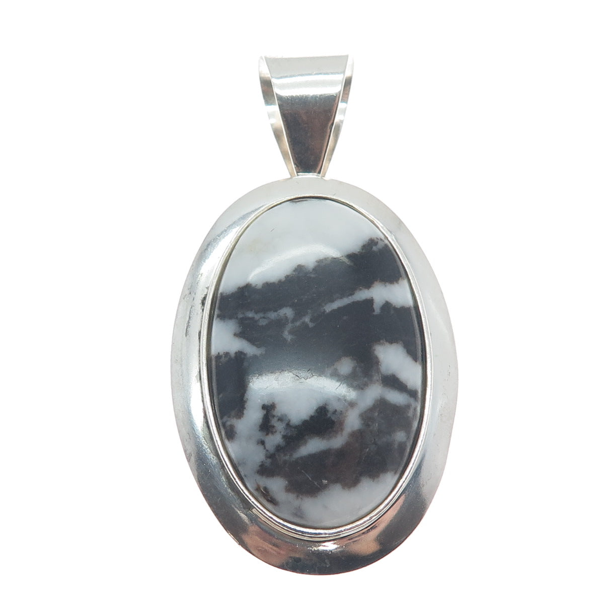 JAY KING DESERT ROSE 925 Sterling Silver Vintage Real Buffalo Turquoise Pendant