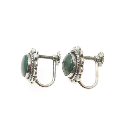 BELL TRADING POST Sterling Silver Vintage Royston Turquoise Screw Back Earrings