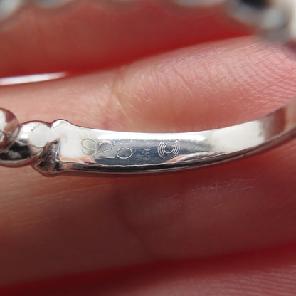 925 Sterling Silver Round-Cut C Z Circle of Life Promise Ring Size 7