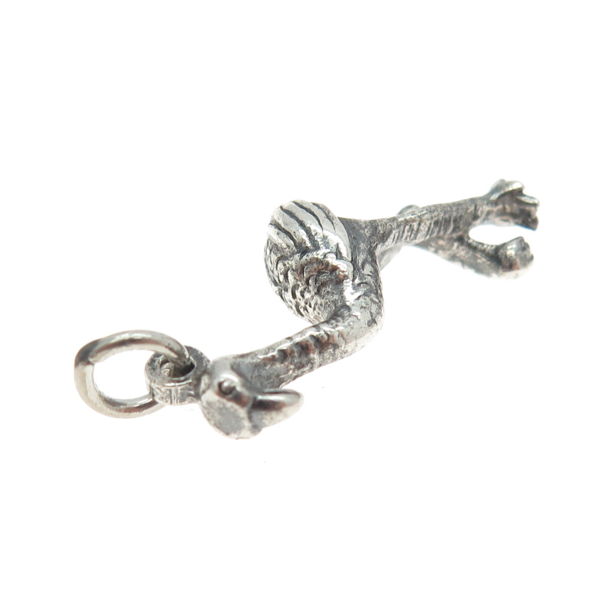 925 Sterling Silver Vintage Flamingo Bird Minimalist Charm Pendant