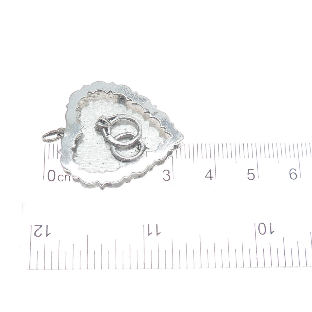 925 Sterling Silver Vintage Wedding Rings Heart Love Pendant