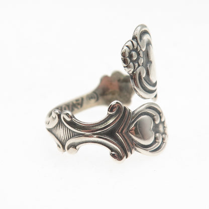 Avon 925 Sterling Silver Vintage 1975 Treasured Heart Adjustable Ring Size 8.5
