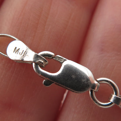 925 Sterling Silver Vintage Italy Oval Chain Necklace 24"