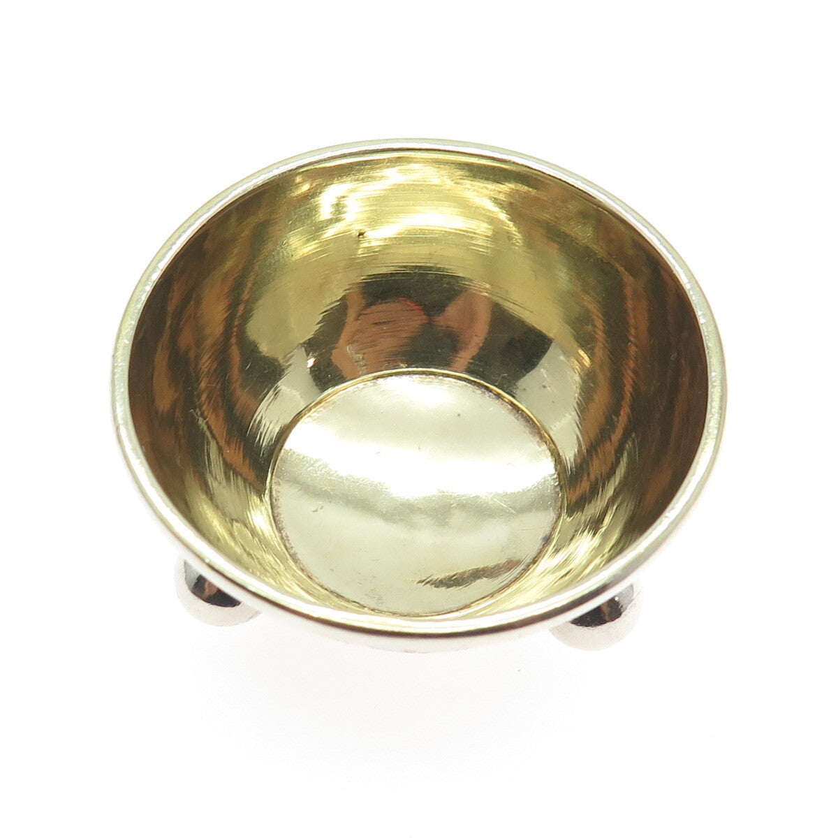 875 Silver Antique Art Deco European Engraved Saltcellar