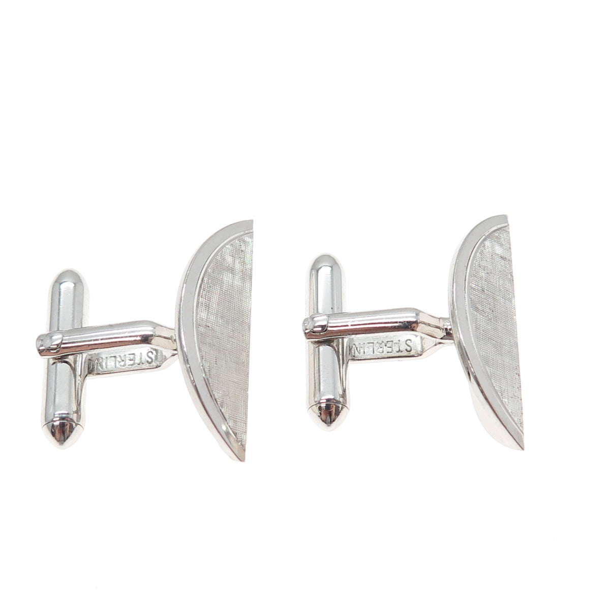 SWANK 925 Sterling Silver Vintage Modernist Petal Cufflinks
