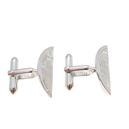 SWANK 925 Sterling Silver Vintage Modernist Petal Cufflinks