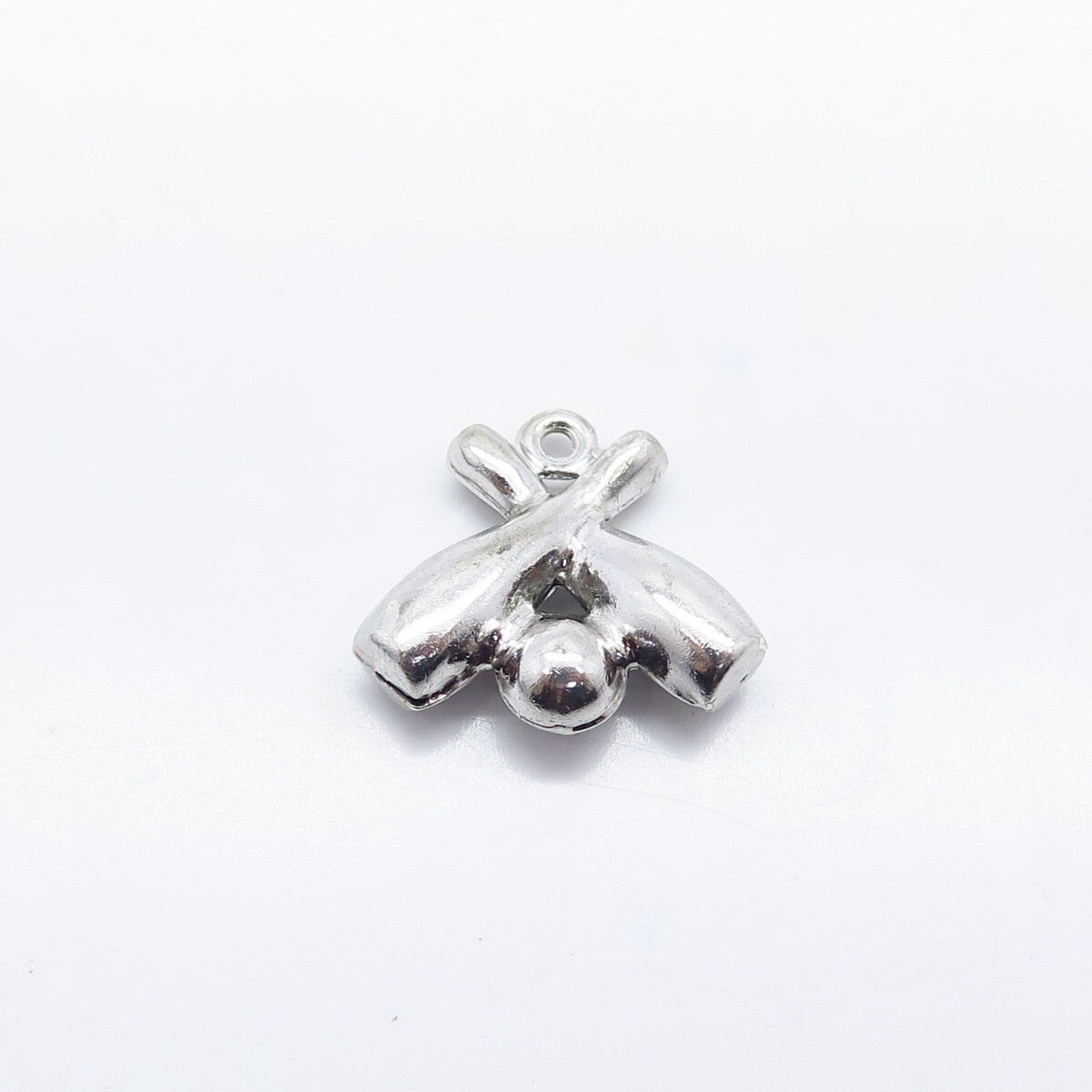 925 Sterling Silver Vintage Bowling For Good Luck Charm Pendant