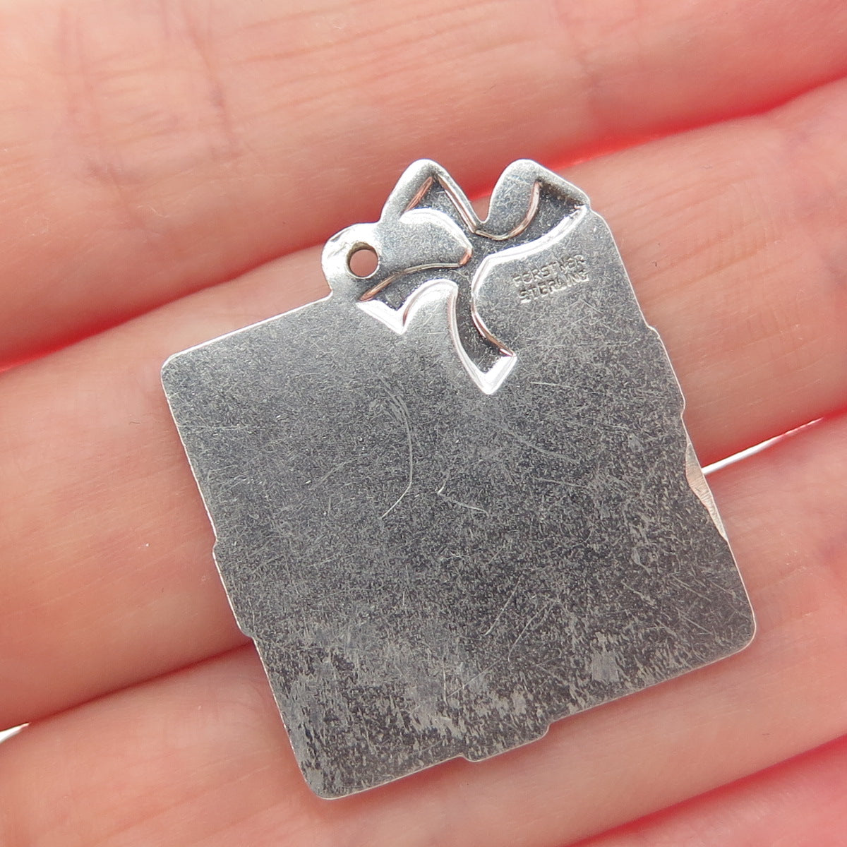 FORSTNER 925 Sterling Silver Vintage Engraved Lana Happy Birthday Pendant