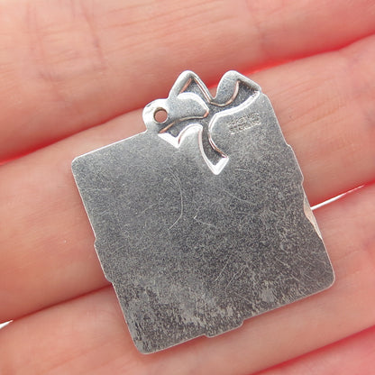 FORSTNER 925 Sterling Silver Vintage Engraved Lana Happy Birthday Pendant