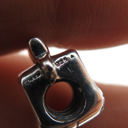 CHAMILIA 925 Sterling Silver Ballet Bow Shoes Slide Bead Charm