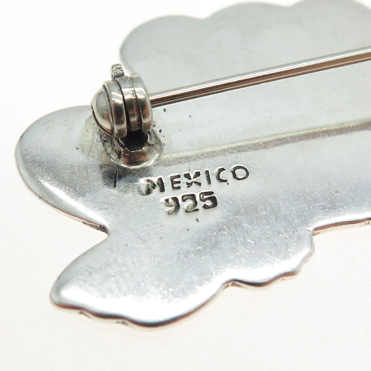 925 Sterling Silver Vintage Mexico Frog Heart Lucky Pin Brooch