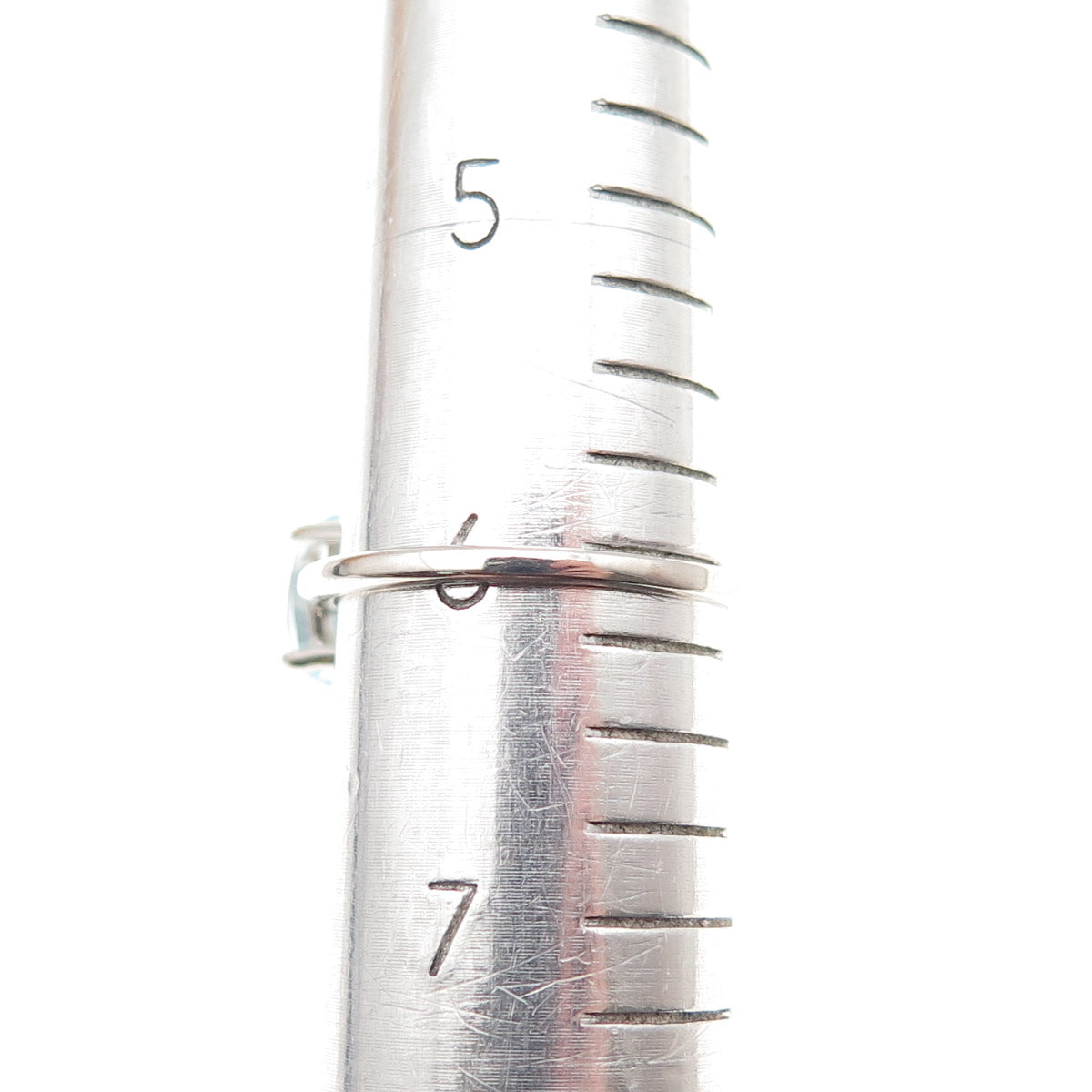 Dazzlers 925 Sterling Silver Real Oval-Cut Blue Topaz Ring Size 6