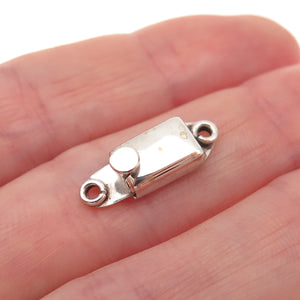 925 Sterling Silver Vintage Mexico Bracelet / Necklace Box Lock Clasp