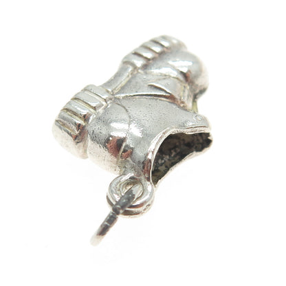 800 Silver Vintage Boot Shoe 3D Charm Pendant