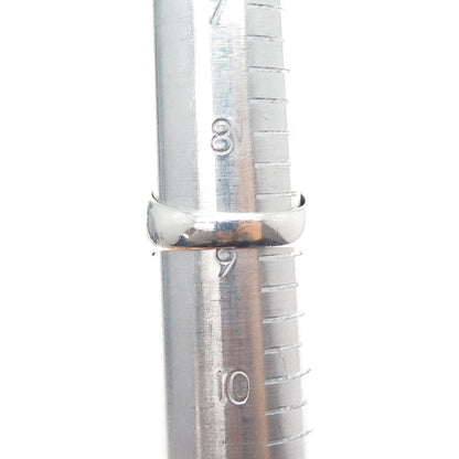 925 Sterling Silver Vintage Modernist Ribbed Oxidized Ring Size 9