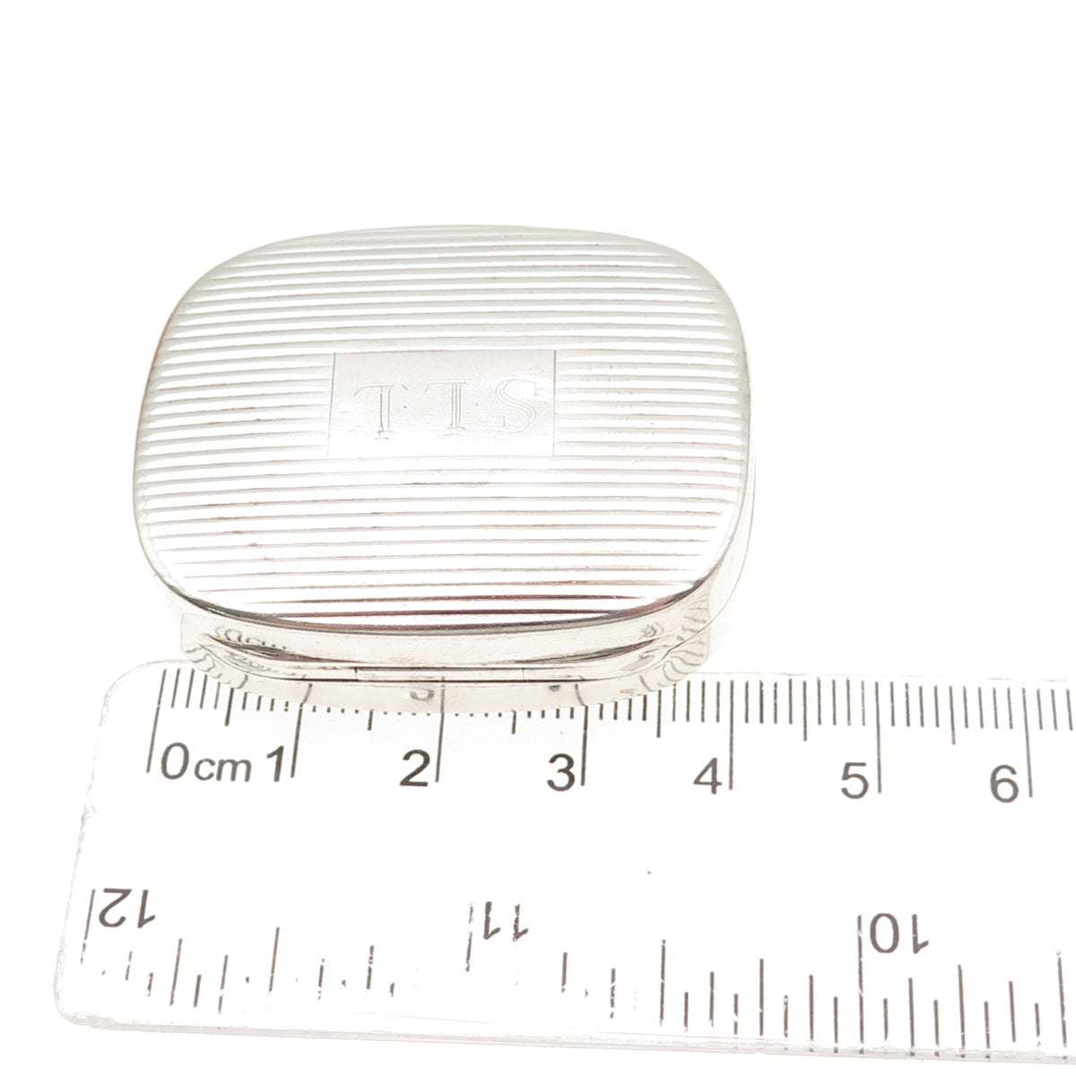 TIFFANY & CO. 925 Sterling Silver Vintage Italy SLL Monogram Pill / Snuff Box