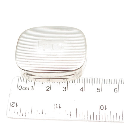 TIFFANY & CO. 925 Sterling Silver Vintage Italy SLL Monogram Pill / Snuff Box