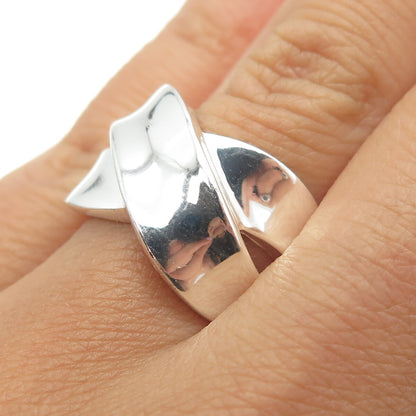 925 Sterling Silver Crossover Ring Size 7.25