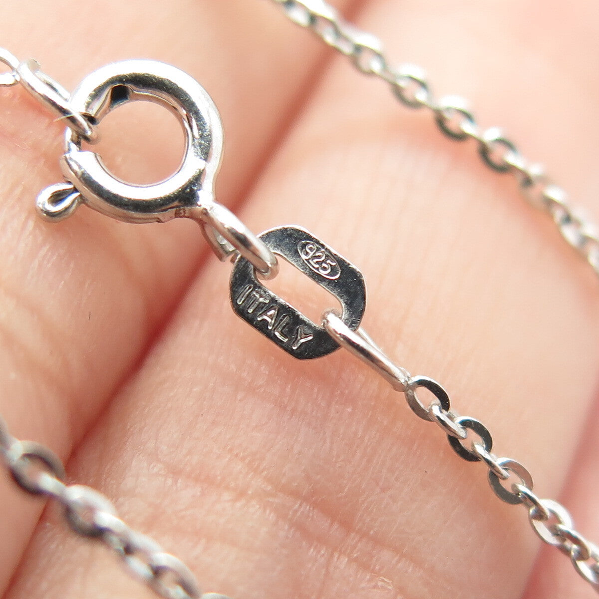925 Sterling Silver Heart & Round-Cut Champagne White C Z Chain Necklace 18"