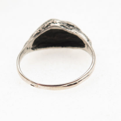 925 Sterling Silver Vintage Dragon Claw Oxidized Ring Size 10