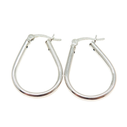 925 Sterling Silver Hinged Hoop Earrings