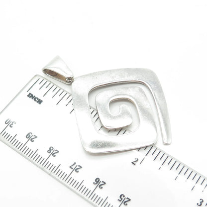 925 Sterling Silver Vintage 1979 Omega Tau Spiral Pendant