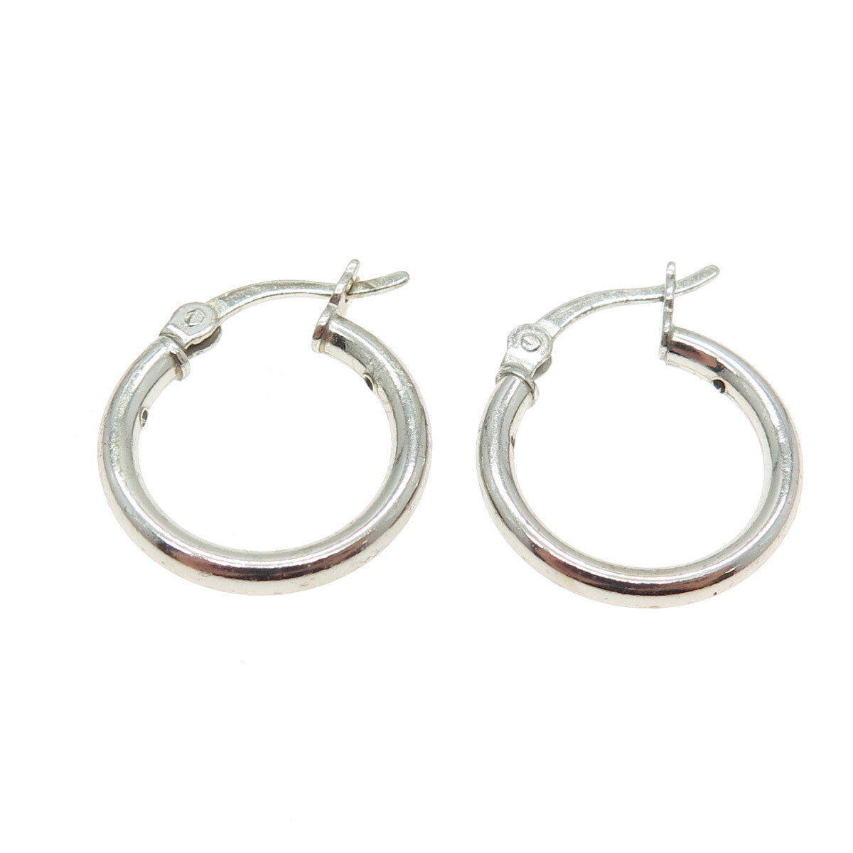 925 Sterling Silver Tube Hoop Earrings