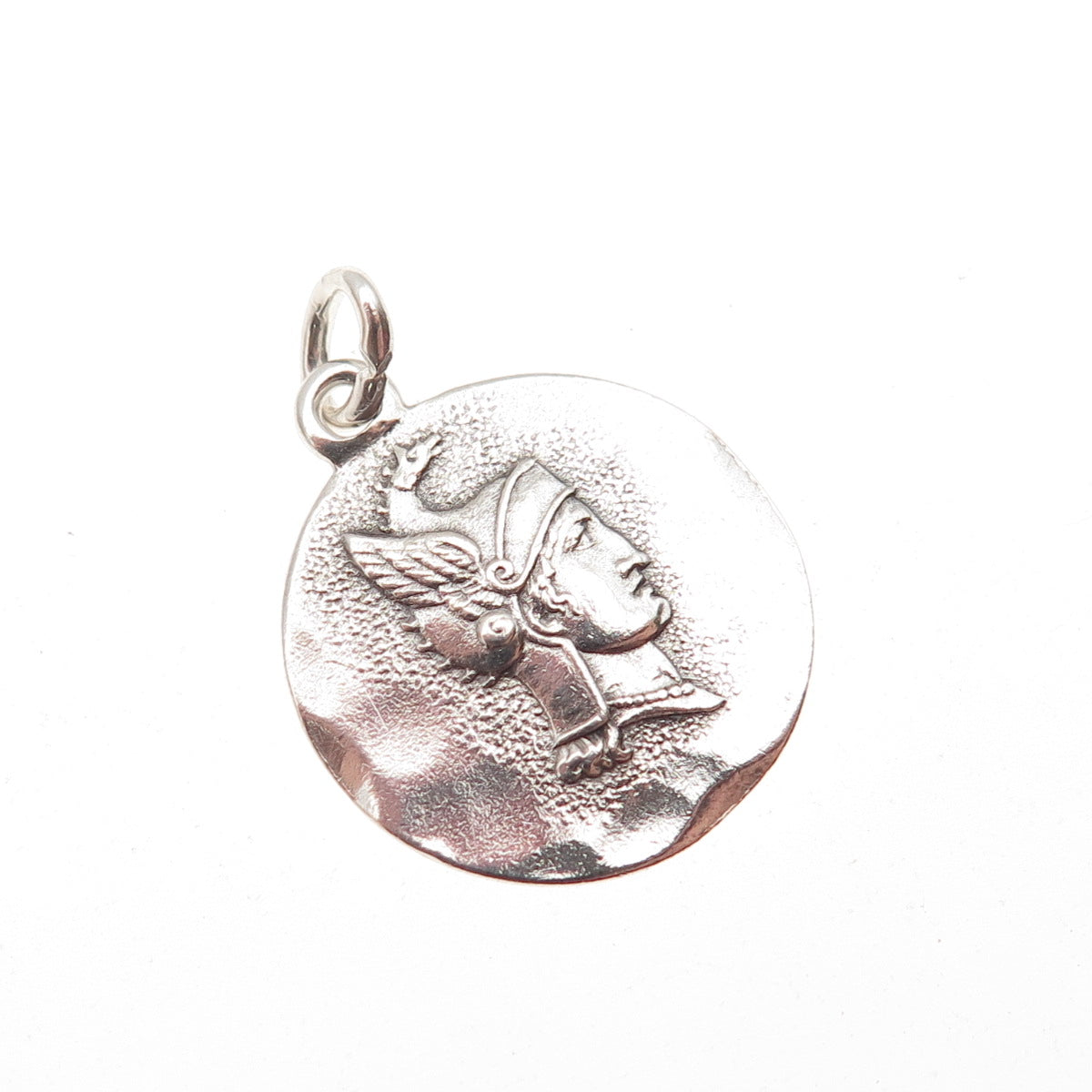925 Sterling Silver Vintage Athena Greek Goddess Mini Charm Pendant