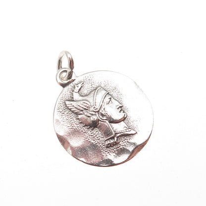 925 Sterling Silver Vintage Athena Greek Goddess Mini Charm Pendant
