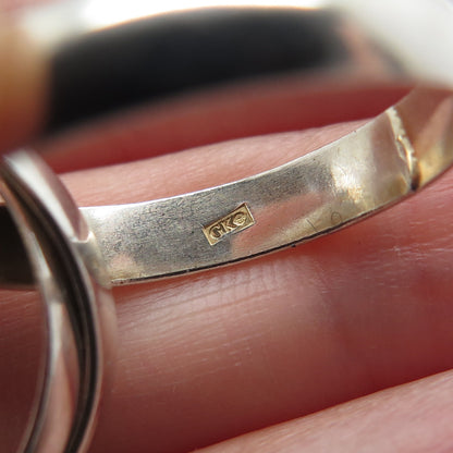 GOLDMAN KOLBER Sterling Silver Vintage Italy Interlocked Trinity Ring Size 6.5