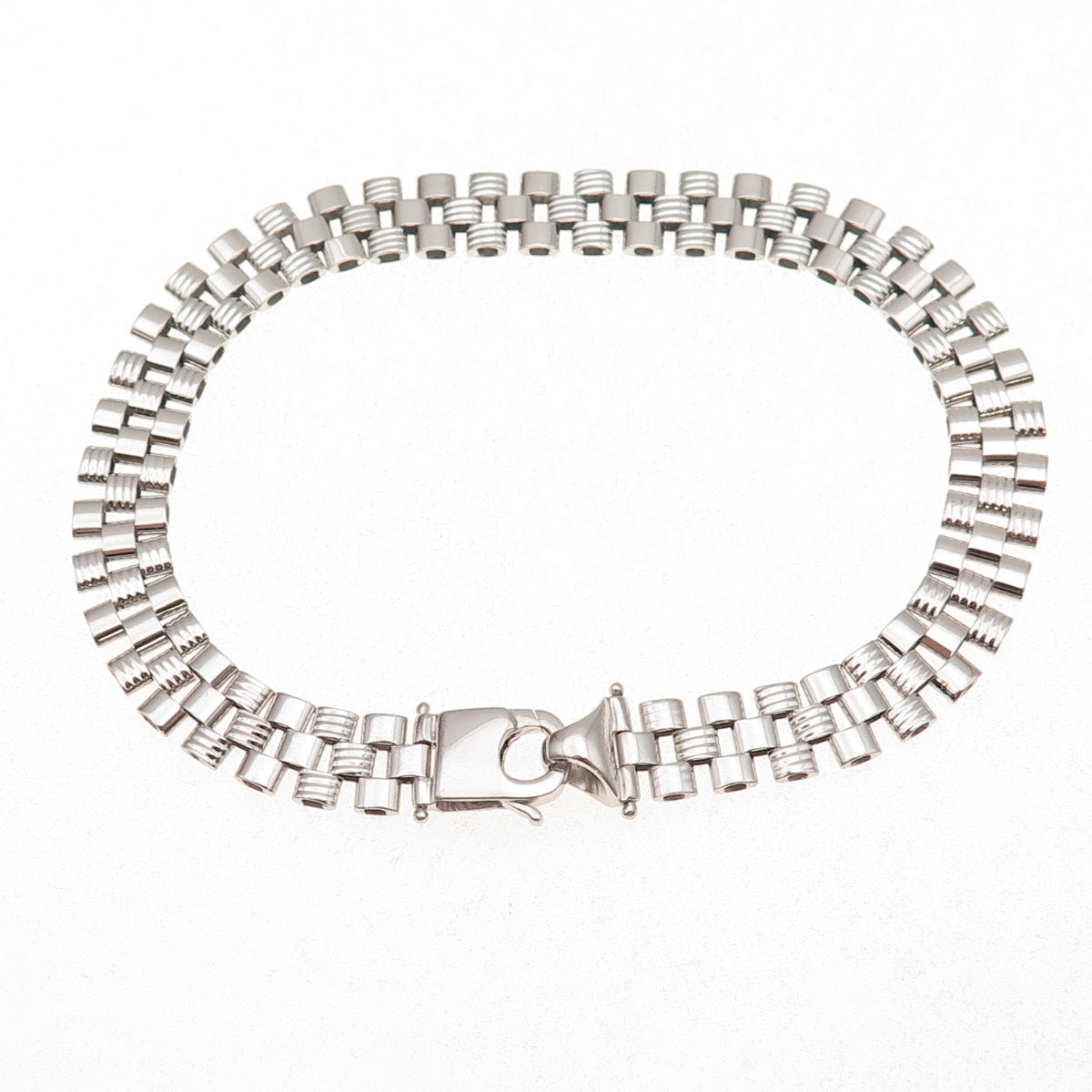 925 Sterling Silver Watch Band Link Bracelet 8.75"