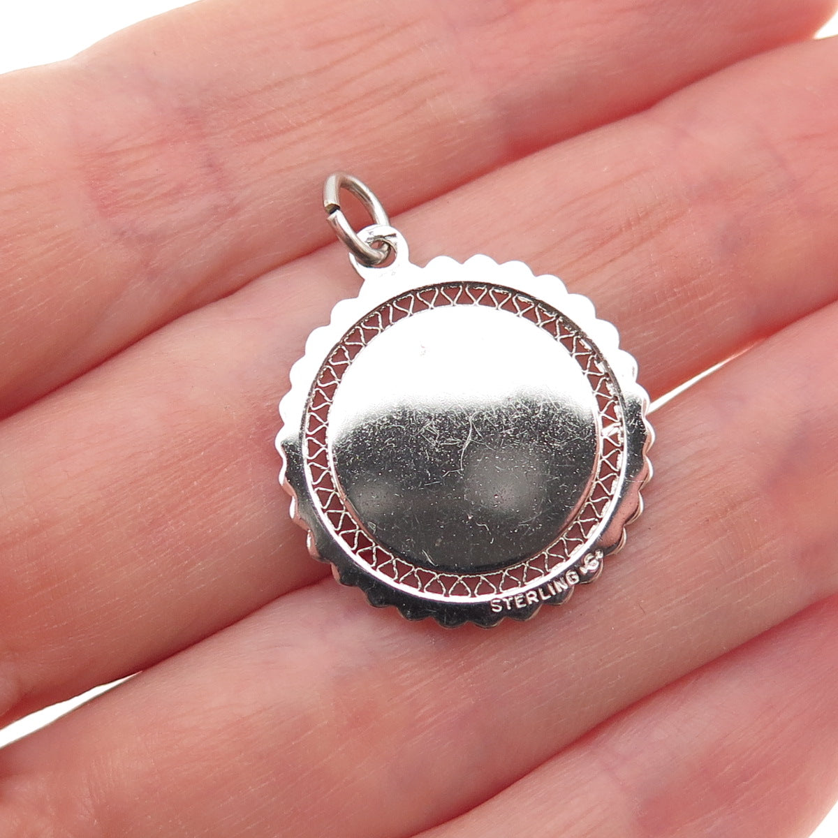 Griffith & Sons 925 Sterling Silver Vintage Happy Anniversary Charm Pendant