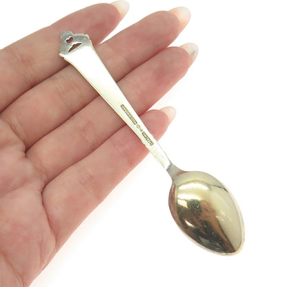 NILS HANSEN 925 Sterling Silver Gold Plated Vintage Norway Enamel Coffee Spoon
