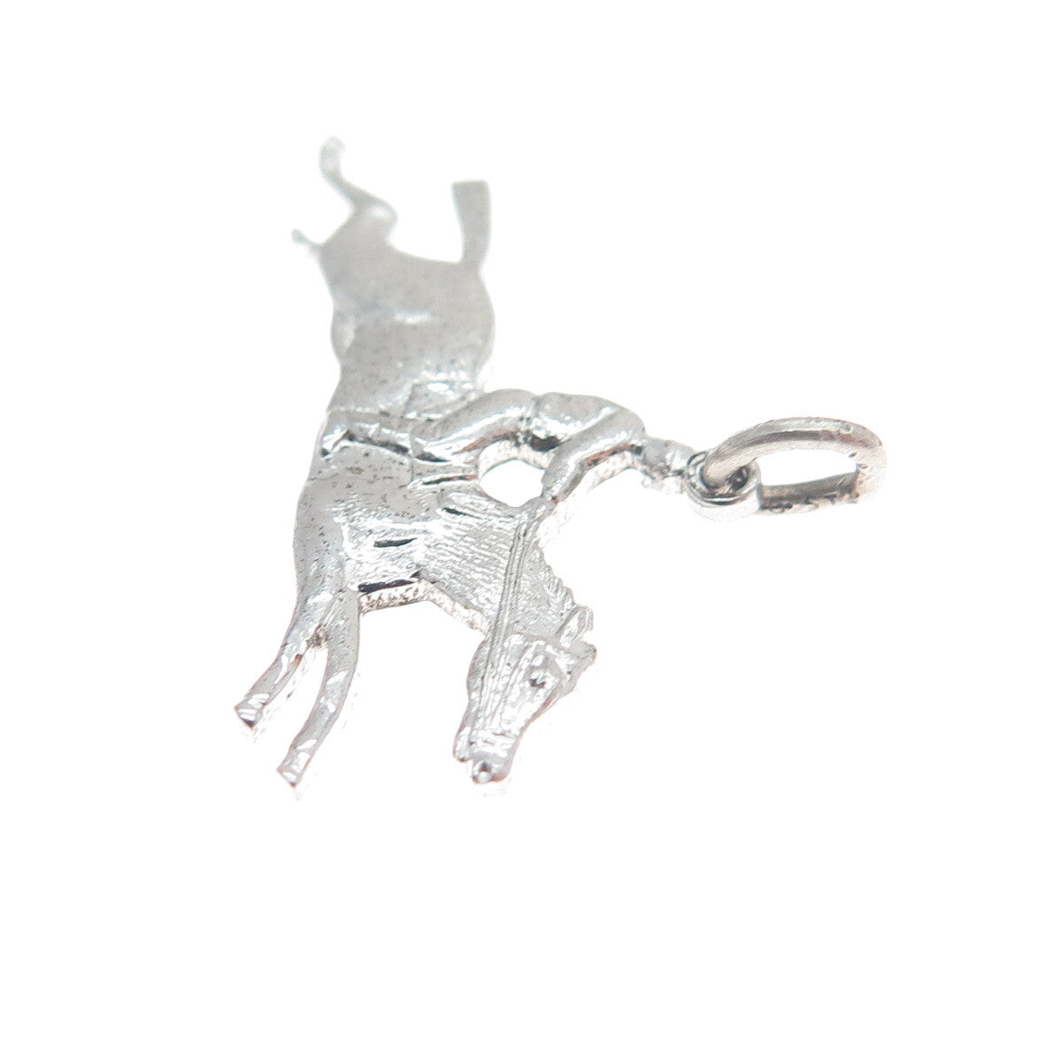 GRIFFITH & SONS CO. 925 Sterling Silver Antique Horseback Riding Charm Pendant