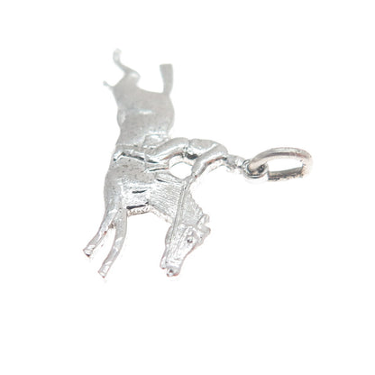 GRIFFITH & SONS CO. 925 Sterling Silver Antique Horseback Riding Charm Pendant