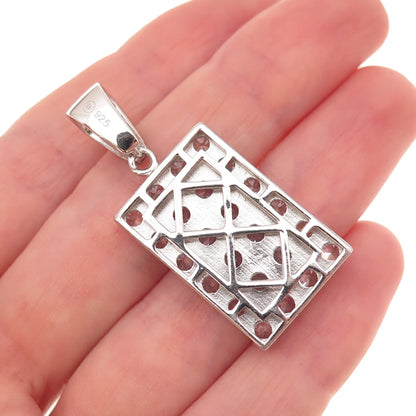 925 Sterling Silver Round-Cut C Z Sparkling Pendant