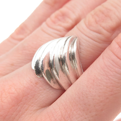 Chapal Zenray 925 Sterling Silver Vintage Modernist Oxidized Ring Size 7