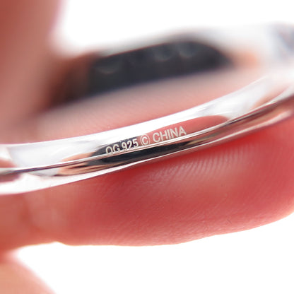 925 Sterling Silver Vintage Mom All Around Stackable Band Ring Size 10