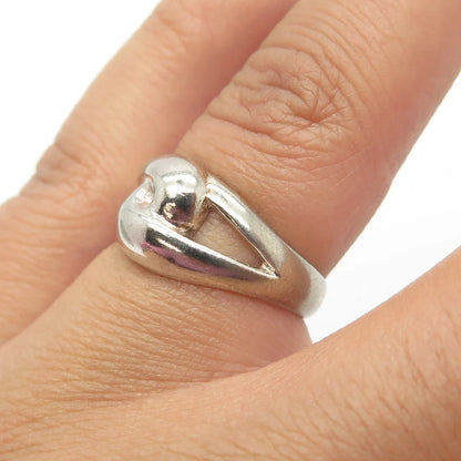 925 Sterling Silver Vintage Chapal Zenray Modernist Ring Size 6