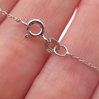 Chuck Clemency 925 Sterling Silver Real Tanzanite Cable Chain Necklace 20"