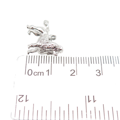 925 Sterling Silver Vintage Poodle Dog Mini 3D Charm Pendant