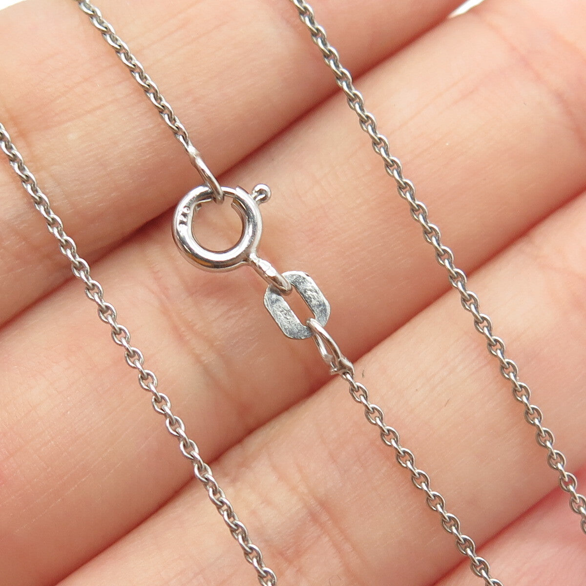 925 Sterling Silver Italy Round-Cut C Z Sparkle Cross Cable Chain Necklace 16"