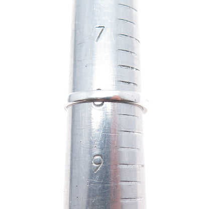 ROSS SIMONS 925 Sterling Silver Vintage Real Sapphire & Blue Topaz Ring Size 8