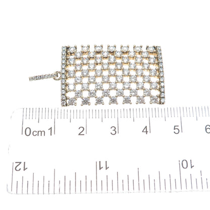 DESIGNS BY YAGI 925 Sterling Gold Plated Round-Cut Shaped C Z Sparkle Pendant
