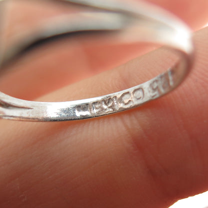 925 Sterling Silver Vintage Mexico Real Turquoise Heart Ring Size 8