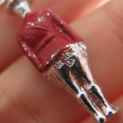 DV Dawn Vertrees 925 Sterling Silver Antique Enamel Royal Guard 3D Charm Pendant