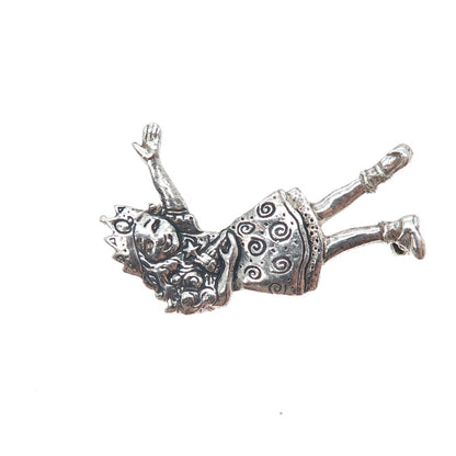 MARY ENGELBREIT 925 Sterling Silver Vintage Princess Modernist Pin Brooch
